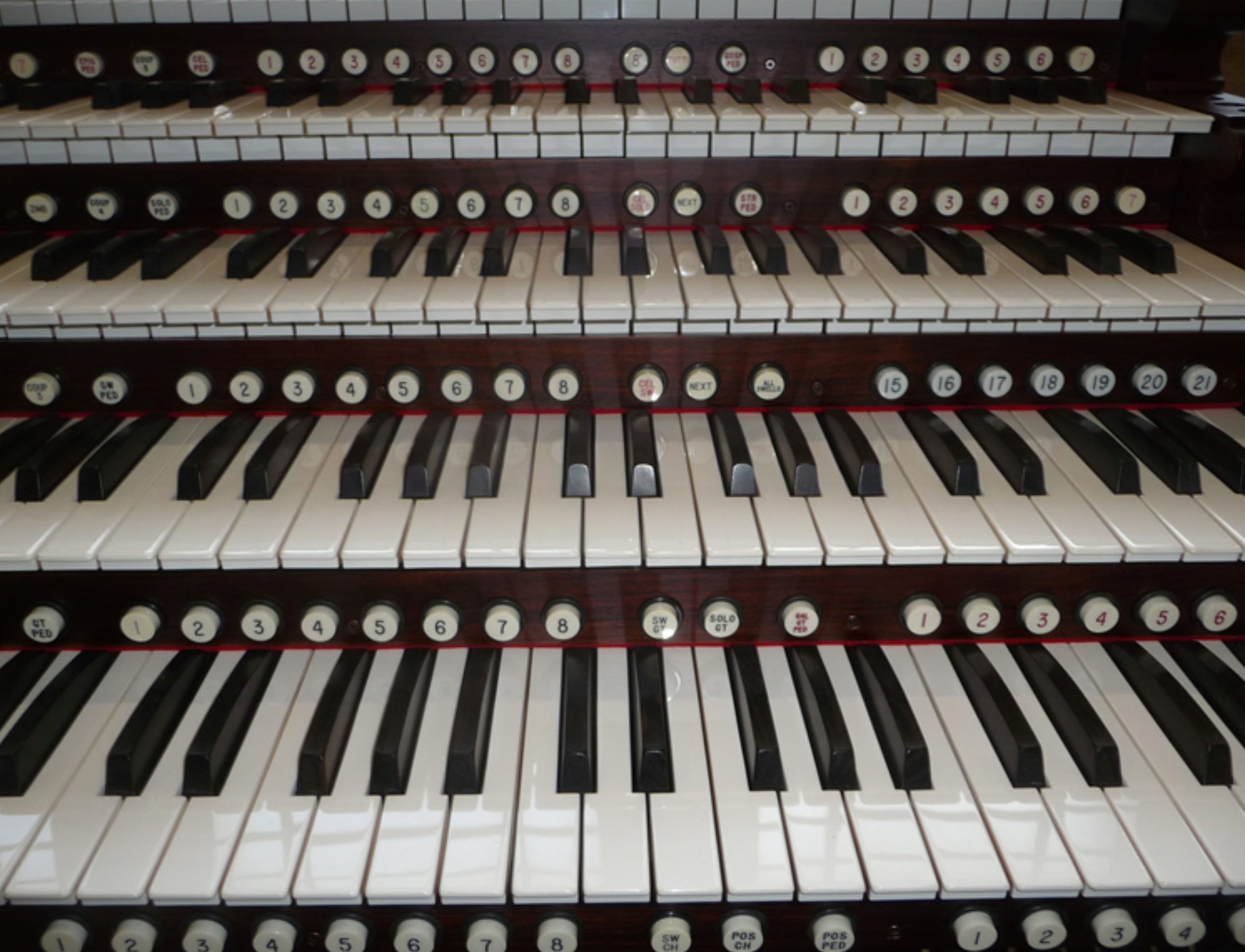 pipe organ keyboards