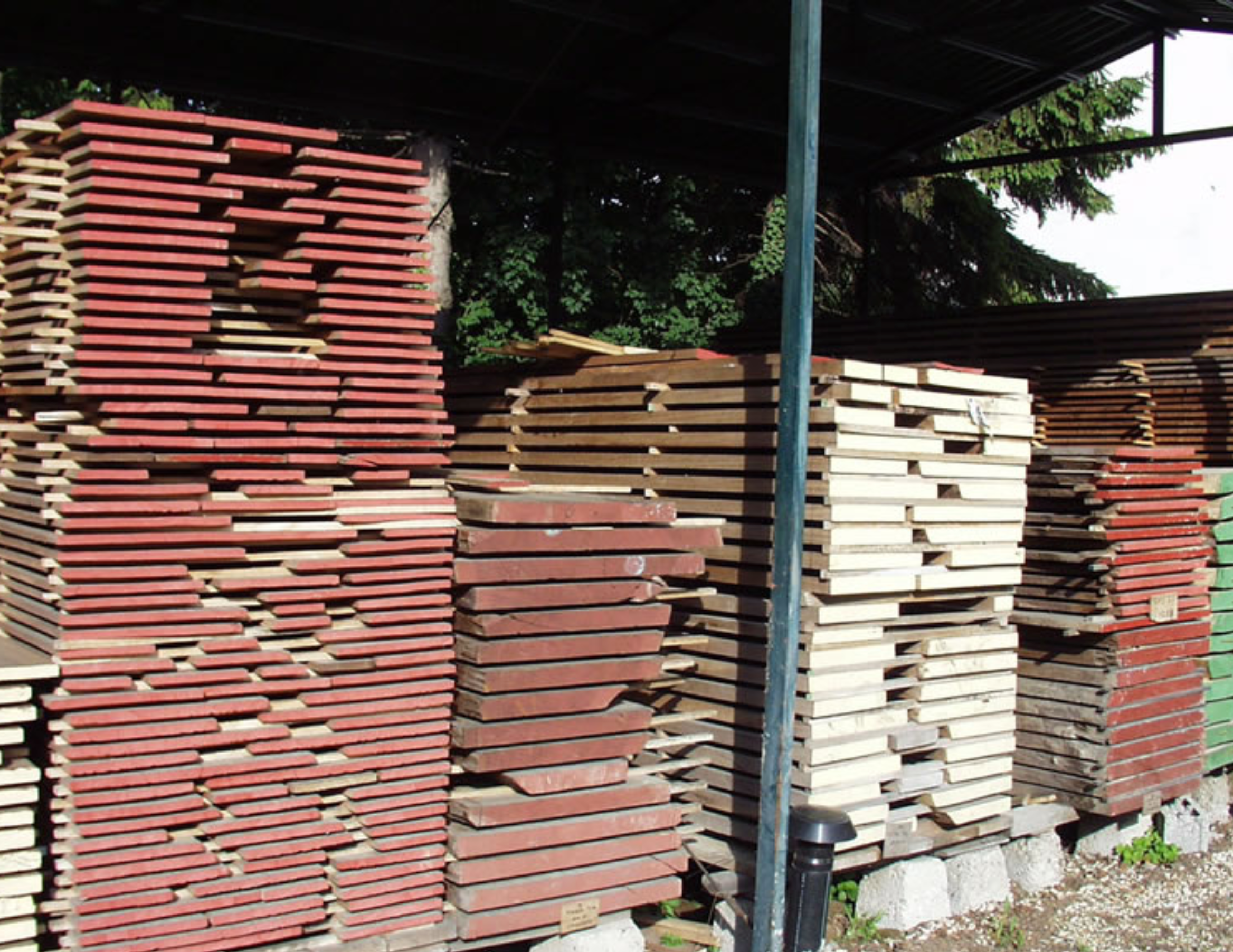 Natural seasoning of wood at the Ruffatti pipe organ factory