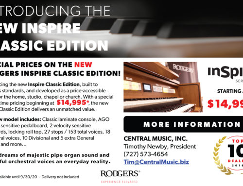 SALE! Rodgers Inspire Series – Classic Edition, starting at $14,995*