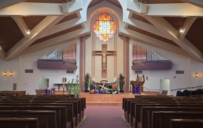 Espiritu Santo Catholic Church. Rodgers Ruffatti pipe-digital hybrid organ